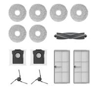 Dreame Kit d'accessoires pour robot X40 Ultra et X40 Ultra complet comprenant 6x chiffons (3 paires), 2x filtres, 2 sacs à poussière, 2x brosses latérales, 1x brosse principale