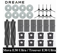 Dreame Mova E30 Ultra / Trouver E30 Ultra Robot aspirateurs accessoires brosse latérale principale filtre Hepa tissus de vadrouille sac à poussière de rechange 1pcs