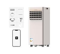 DREAME P-Wind10 9000 BTU Climatiseur portable 3-en-1 : Refroidissement, Déshumidification et Ventilateur, flux d’air 3D, contrôle via appli et télécommande, mode sommeil, installation facile