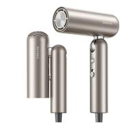 DREAME Pocket Neo Sèche-cheveux Grande Vitesse, 3 Formes pliables, poids léger de 300g, Moteur de 110 000 tr/min, 300 Millions d'ions Négatifs, Température Constante de 57 °C, Séchage en 40s, Gold
