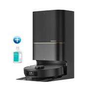 DREAME X40 Ultra Complete Combo Noir Avec Solution nettoyante, Robot Aspirateur avec Serpillière amovible et relevable, Brosse latérale surélevée, Aspirateur 12 000 Pa, Brosses relevables