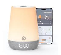Dreamegg Nite 1 Reveil Enfant Machine à Bruit Blanc Bébé avec 34 Sons Apaisants, Contrôle de APP, Réveil Formateur de Sommeil avec Veilleuse, Reveil Simulateur d'Aube Bebe, Minuteur de Sieste
