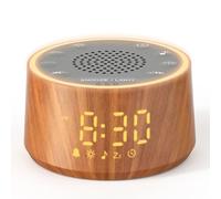 Dreamegg Veilleuse Bruit Blanc Bébé & Adulte avec Réveil Machine à Bruit Blanc 25 Sons Apaisants Lampe 10 Couleurs Minuterie 10-480min Écran et Lampe à 5 Niveaux de Luminosité 7 Sons d’Alarme