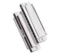 Dreamer Harmonica diatonique de poche à 10 trous en bronze phosphoreux importé pour débutants, adultes, professionnels - Cadeau idéal - Argenté