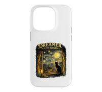 Dreamer of The Stars Chat Noir inspiré de Van Gogh Night Art Coque pour iPhone 14 Pro