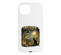 Dreamer of The Stars Chat Noir inspiré de Van Gogh Night Art Coque pour iPhone 15 Plus
