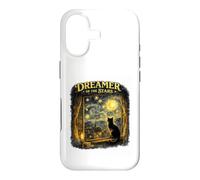 Dreamer of The Stars Chat Noir inspiré de Van Gogh Night Art Coque pour iPhone 17