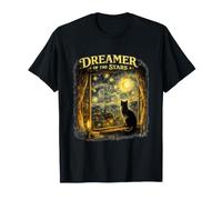 Dreamer of The Stars Chat Noir inspiré de Van Gogh Night Art T-Shirt
