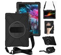 DreamerX Coque de Protection en Silicone pour Microsoft Surface Pro X 13" 2019/2020/2021, résistante aux Chocs et aux Chutes, avec Support Rotatif, dragonne, Porte-Crayon