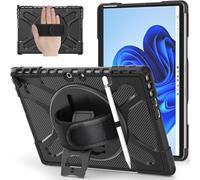 DreamerX Coque pour Microsoft Surface Pro 12th (Business) 11, 10, 9 - 33 cm - Robuste - Protection contre les chutes - Avec support rotatif, dragonne, porte-stylo - Compatible avec clavier type Cover
