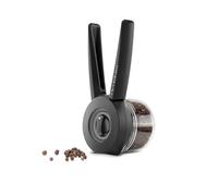 Dreamfarm Ortwo Lite Moulin à poivre manuel en plastique à une main avec broyeur en céramique | Moulin à poivre et sel rechargeable, moulin à épices | Noir, 56,7 g