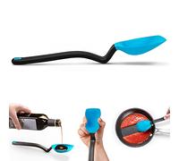 Dreamfarm Supoon Cuillère en Silicone Racle & Surélevée - Bleu | Embout plat racleur - Tête surélevée - 1 c. à soupe précis - Anti chaleur 260°C - Protège antiadhésifs - L.27,9cm