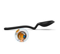 Dreamfarm Supoon Cuillère en Silicone Racle & Surélevée - Noire | Embout plat racleur - Tête surélevée - 1 c. à soupe précis - Anti chaleur 260°C - Protège antiadhésifs - L.27,9cm