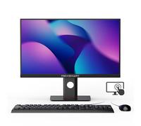 DREAMFYRE 23,8 Pouces Ordinateur de Bureau Tout-en-Un Écran Tactile Core i7 8 Go RAM 512 Go SSD PC 1920 x 1080 FHD réglage Libre de la Hauteur Support Wi-FI Double Bande, BT 4.2, Noir