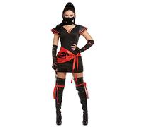 Dreamgirl Femme Ninja, Noir/Rouge, Taille L