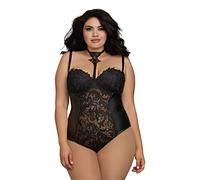 Dreamgirl Lingerie pour femme, Noir, 2X plus