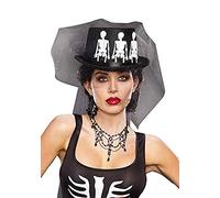 Dreamgirl- Women's Spooky Ms. Bones Gothic Costume Accessory Dream Girl Chapeau, Garéon, 10005, Noir, Taille Unique