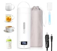 Dreamhigh® Bouilloire de Voyage, 500ml Mini Bouilloire Electrique, 96 W Petite Bouilloire Electrique, Chauffe Eau Portable pour Café, Lait, Thé Voiture (12V)