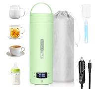 Dreamhigh® Bouilloire de Voyage, 500ml Mini Bouilloire Electrique, 96 W Petite Bouilloire Electrique, Chauffe Eau Portable pour Café, Lait, Thé Voiture (12V) (Vert)