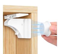 Dreamhigh® Securite Placard Enfant Magnétique, 10 Serrures + 2 Clés Serrures, Bloc Porte Securite Bebe Magnetique, Protection pour Placards, Portes pour Tiroirs, Blocage Sans Perçage