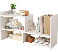 Dreamhousey Étagère d'angle rétractable, étagère de rangement de bureau simple, étagère de rangement de bureau, petite bibliothèque étudiante (blanc), 001dsgsdg