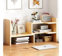 Dreamhousey Étagère d'angle rétractable, étagère de rangement de bureau simple, étagère de rangement de bureau, petite bibliothèque étudiante (couleur bois), 001dsgsdg