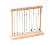 Dreamhousey Présentoir à bijoux pour colliers, pendentifs de bijoux, support de rangement, présentoir à bijoux, accessoires de présentation pour bracelets, colliers (couleur bois)