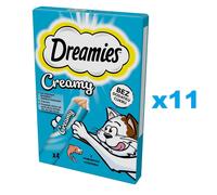 DREAMIES Creamy aliment complémentaire au délicieux saumon pour chat 44x10 g