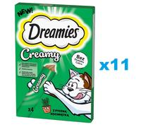 DREAMIES Creamy karma complémentaire avec de la délicieuse herbe à chat pour chat 44x10 g
