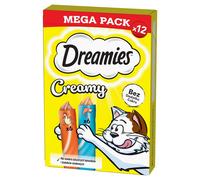 DREAMIES Creamy MEGA PACK nourriture complémentaire au poulet et au saumon 12x10 g