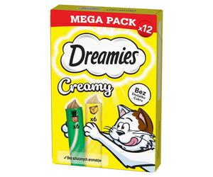 DREAMIES Crémeux au fromage et à l'herbe à chat 12x10g