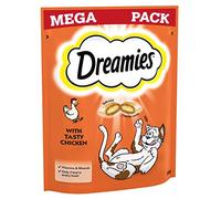 Dreamies Mega Pack Friandises pour chat, collations savoureuses au poulet délicieux, 1 sachet de 200 g