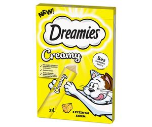 DREAMIES Nourriture complémentaire au fromage crémeux 4x10 g