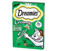 DREAMIES Nourriture complémentaire crémeuse avec de l'herbe à chat 4x10 g