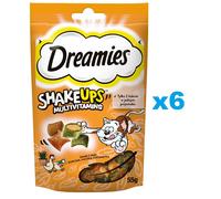 DREAMIES ShakeUps Multivitamins 6x55g friandise pour chat au poulet, à la canard et à la cataire