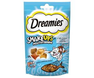 DREAMIES ShakeUps Multivitamins Friandises aux fruits de mer pour chats 55g