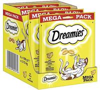 Dreamies Snacks Classiques pour Chats au Fromage - Friandises pour Chat avec Texture croustillante et Remplissage crème - 4 x 180 g