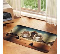 Dreaming of the Pyramids of Khufu Pet Nappe absorbante en cuir pour animal domestique Tapis de gamelle pour chien ou chat