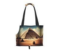 Dreaming of The Pyramids of Khufu Sac à bandoulière portable imprimé pour animaux de compagnie, convient pour les petits chiens et chats, shopping et voyage, sac double usage