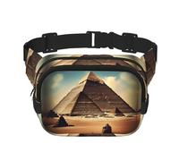 Dreaming of the Pyramids of Khufu Square Double Layer Waist Bag Belt - Uni Everywhere Fanny Pack Purse for Running, Travel, Hiking, Fitness, Black, One Size, Noir , Taille unique