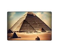 Dreaming of The Pyramids of Khufu Tapis en flanelle douce 152,4 x 99,1 cm Mousse à mémoire de forme antidérapante, idéal pour le salon et le bureau.