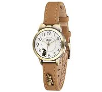 DREAMING Q&P fq-234 Mignon Montre à La Mode pour Filles Femme, Thème de Petit Lapin,Bracelet en Cuir véritable,Khaki
