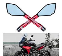 DREAMIZER 8mm 10mm Rétroviseur de Moto, Rétroviseurs Latéraux de Moto Pour XJ6 R1 R6 FZ6 F800 F650 MT03 MT07 MT09 Z750 Z1000 ER-6N TNT TRE Monster(Rouge)