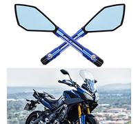 DREAMIZER 8mm 10mm Rétroviseur de Moto, Rétroviseurs Latéraux de Moto Pour XJ6 R1 R6 FZ6 F800 F650 MT03 MT07 MT09 Z750 Z1000 ER-6N TNT TRE Monster(Bleu)