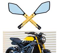 DREAMIZER 8mm 10mm Rétroviseur de Moto, Rétroviseurs Latéraux de Moto Pour XJ6 R1 R6 FZ6 F800 F650 MT03 MT07 MT09 Z750 Z1000 ER-6N TNT TRE Monster(Or)