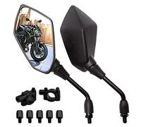 DREAMIZER 8mm 10mm Rétroviseurs de Moto, Rétroviseur Latéral de Moto avec Pince de Guidon de 22mm pour vélo de Rue VTT Quad Cruiser