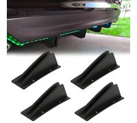 DREAMIZER Becquets arrière, Spoilers de Pare-Chocs arrière en Voiture, 4PCS Universal Car arrière du Pare-Chocs arrière Spoiler diffuseur, Décoration de Protection des ailerons de Spoiler, Noir