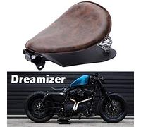 DREAMIZER Cuir Siège Bobber de Moto, Rétro Moto Solo Siège Avec Plaque de Base de Support de Ressort pour Sportster XL883 1200 48 Chopper Custom