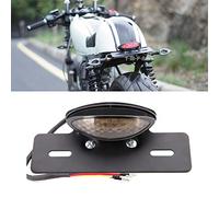 DREAMIZER Feux arrière de moto 19 LED plaque d'immatriculation intégrée lampe de frein arrière pour Racer Bobber Street Bike, Scooter, Cruiser, Chopper Dirt Bike ATV tout-terrain.