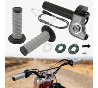 DREAMIZER Kit Tirage Rapide 7/8" 22mm, Poignée gaz CNC Aluminium + Grip Caoutchouc, Câble accélérateur inclus, Compatible avec Dirt Bike ATV CRF KLX SSR TTR 50-250cc